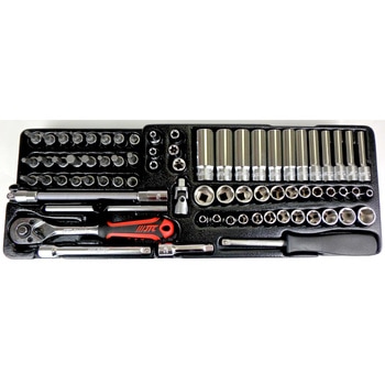 6.3mm 73PCSソケットコンビネーションセット JTC