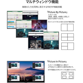 液晶ディスプレイ/65型/3840×2160/HDMI×3、DP×1、VGA×1/ブラック/スピーカー：有 JAPANNEXT