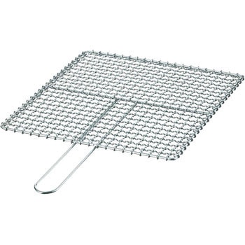 カンクマ鉄クロームメッキ片手用焼アミ - カンダ