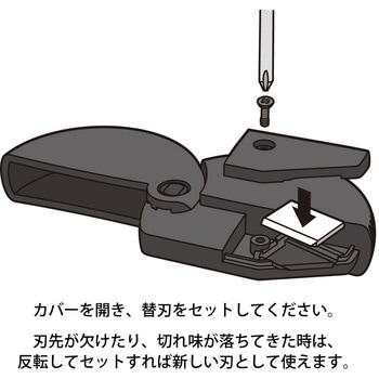 ダンボールカッター用替え刃 - デザインフィル(ミドリ)