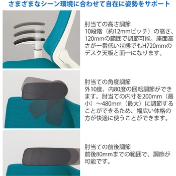 エフチエア クロスバック ハイバック 可動肘 ブラックフレーム  <配送時組立サービス付> イトーキ