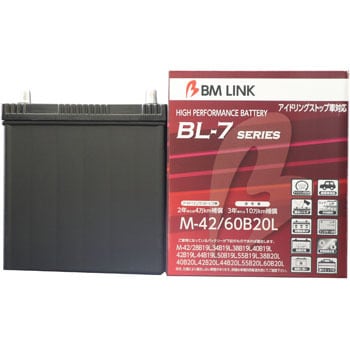Bl7 M42 60bl アイドリングストップ車用バッテリー Bl 7 Series Bm Link バッテリー容量 30ah 通販モノタロウ
