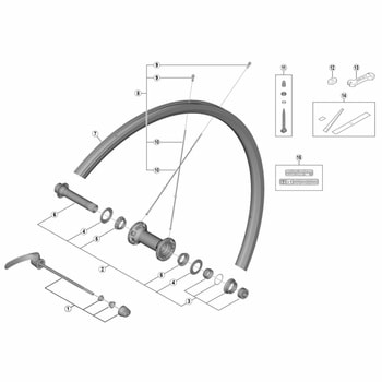 Y0D198020 WH-RS700-C30-TL-F ハブ軸組 SHIMANO(シマノ)