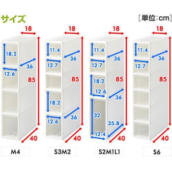 LI-S3M2 スリムストッカー 隠しキャスター付き 1台 JEJ 【通販サイト