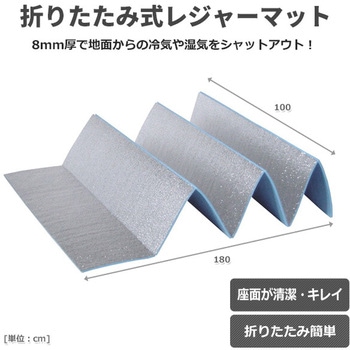 U-P845 折りたたみ式レジャーマット グランドエイト(8mm厚) 1枚