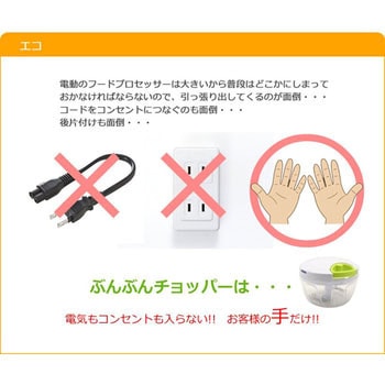 わずか数秒でみじん切りが完成 ぶんぶんチョッパー アーネスト