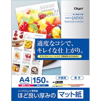 インクジェット用紙 マット紙SG 薄手 ナカバヤシ