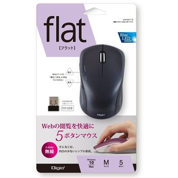 無線5ボタンBlueLEDマウス ナカバヤシ