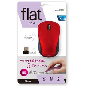 無線5ボタンBlueLEDマウス ナカバヤシ