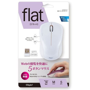 無線5ボタンBlueLEDマウス ナカバヤシ