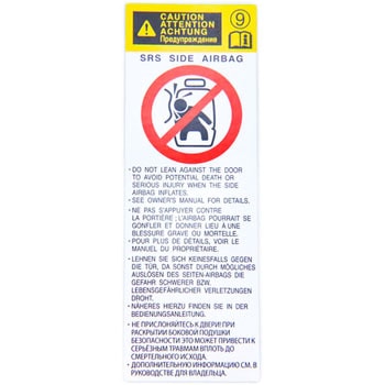 (74596)LABEL， SIDE AIR BAG トヨタ