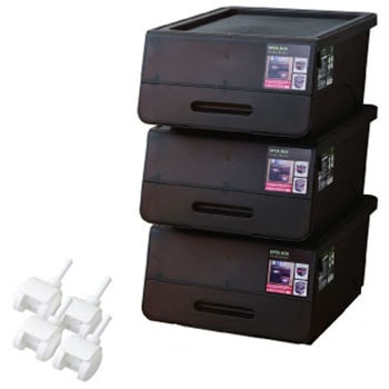 - フタ付きセット 収納ボックス 浅型キャスター付きセット YAMAZEN(山善) 29219856