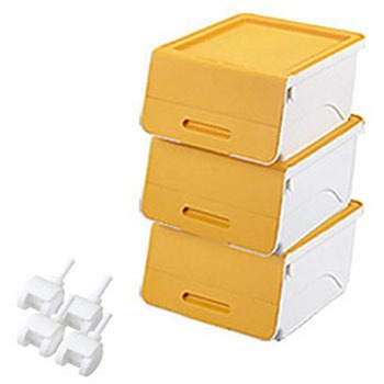 - フタ付きセット 収納ボックス 浅型キャスター付きセット YAMAZEN(山善) 29219899