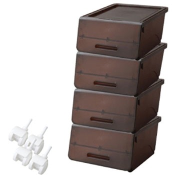 - フタ付きセット 収納ボックス 浅型キャスター付きセット YAMAZEN(山善) 29219935