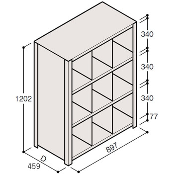 軽量棚ERR仕切型H1200＜配送時組立サービス付＞ イトーキ