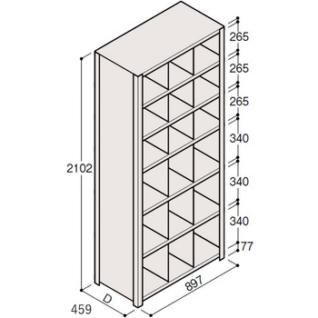軽量棚ERR仕切型H2100＜配送時組立サービス付＞ イトーキ