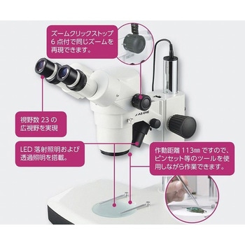 【レンタル】LEDズーム実体顕微鏡 SZM223B アズワン