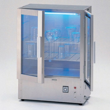 理化学機器レンタルサービス】ドライキャビネット 硝子器具殺菌線保管