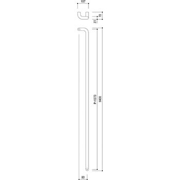 FHBS2202-27BR-1400R ドアハンドル Semi long タイプ 1セット 神栄