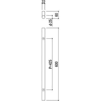 GHB1216-25C-600 ドアハンドル Banboo Material 1セット 神栄ホーム