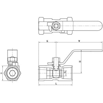 RV)-15A ステンレス ボールバルブ(レバー) 1個 ナゴヤ 【通販サイト