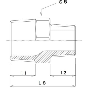 ステンレス ねじ込み 六角異径ニップル ナゴヤ