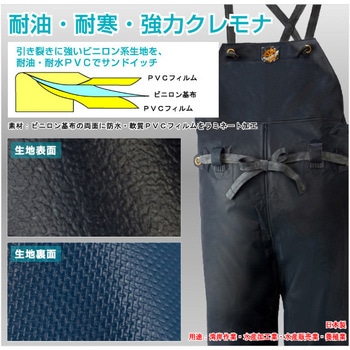 クレモナ水産胸当付ズボン(ゴム式) ロゴス