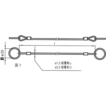 保持ケーブル 両端リング付 Halder