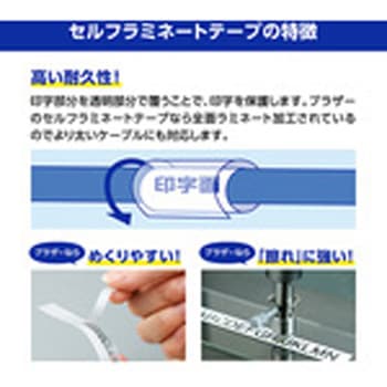 ラミネートラベルプリンター用 TZeケーブルマーキング専用テープ(PTシリーズ用) - brother(ブラザー)