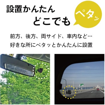【ペタカメ】貼るだけ超小型ドライブレコーダー(インターネット連携可能) ブロードウォッチ
