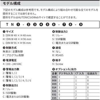 温度調節器 TN シリーズ (プログラム制御) オートニクス
