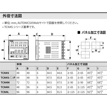 温度調節器 TCN シリーズ オートニクス