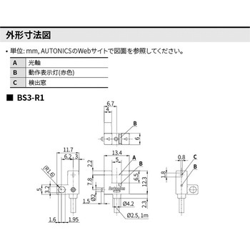 フォトマイクロセンサ BS3 シリーズ (溝深さ6.5mm) オートニクス