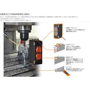 小型アンプ内蔵光電センサ BJR シリーズ (防油型) オートニクス