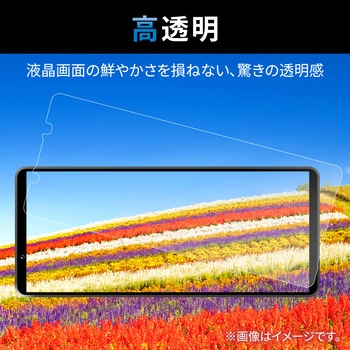 Xperia 1 V / 1 IV SO-51D/SOG10/SO-51C/SOG06 ガラスフィルム 高透明 ゴリラ 薄型 表面硬度10H エレコム