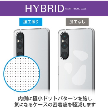 Xperia 1 V (SO-51D/SOG10) ケース ハイブリッド 衝撃吸収 背面カメラ周り保護 ワイヤレス充電可 エレコム