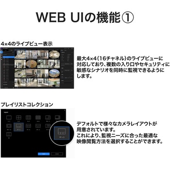 防犯カメラ レコーダー NVR PoE対応 4チャンネル 4K リモート H.265 プラグインフリー 保証3年 ND9213P Vivotek