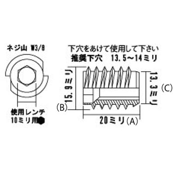 モリギン ウッドアンカー インチタイプ(パック品) ACE(エース)