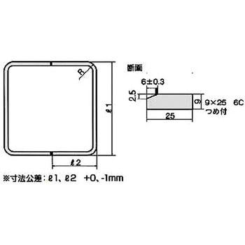 コラム裏当(ツメ)9×25 6C フルサト工業