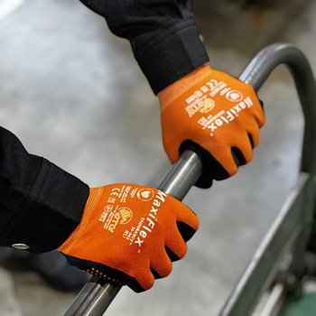 ニトリルゴム背抜き手袋 マキシフレックス(すべり止めドット付) - ATG