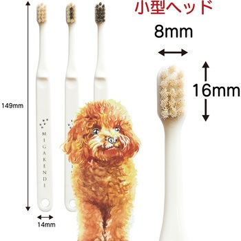 ミガケンデ 柔らかいヤギ植毛 小型犬用 MIGAKENDE