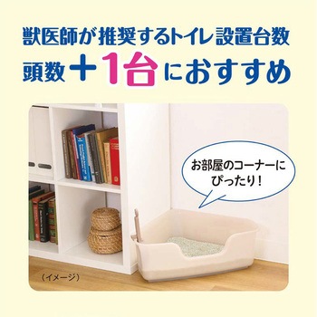 ニオイをとる砂専用 コンパクトコーナー猫トイレ ライオン商事