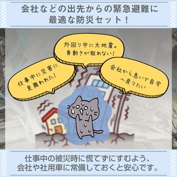 防災セット 災害時 帰宅支援用7点セット メディアフューチャー