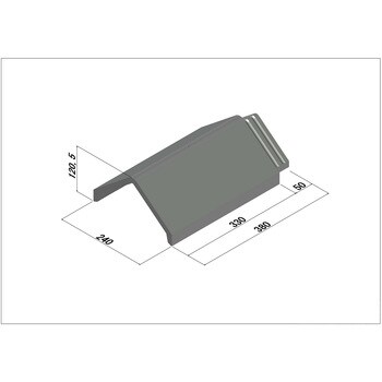 938 棟瓦 8寸三角棟(大) 1枚(4.1kg) AirRoof(富士スレート) 【通販モノタロウ】