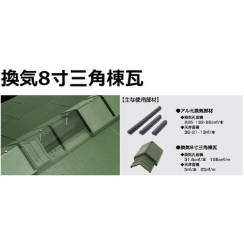 同質換気棟システム 棟涼【換気8寸三角棟】 AirRoof(富士スレート)