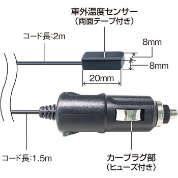 スリムクロック&サーモ+バッテリーチェッカー 槌屋ヤック