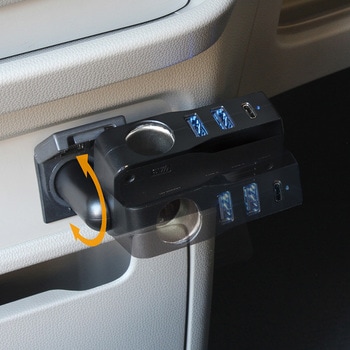 スリムソケット ディレクション 2USB+Type-C 槌屋ヤック