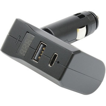 スリムポート ディレクション USB+Type-C+バッテリーチェッカー 槌屋ヤック
