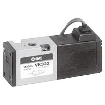 3ポートソレノイドバルブ直動ポペットタイプ弾性体シール SMC