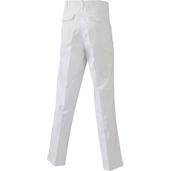 男性用 綿100%白ズボン #985 日の丸繊維 (SunDisk) ノータックパンツ
